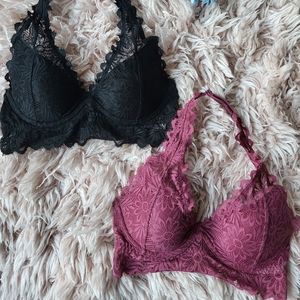 PINK Victoria's Secret Bralette, size XS Pink and Black color